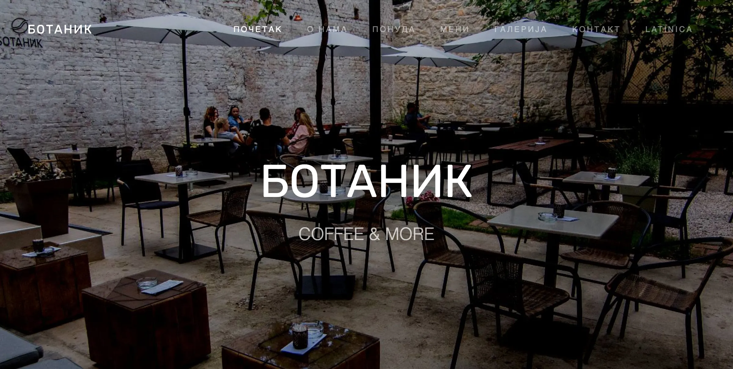 Screenshot sajta Botanik Coffee iz Trebinja koji nema SSL